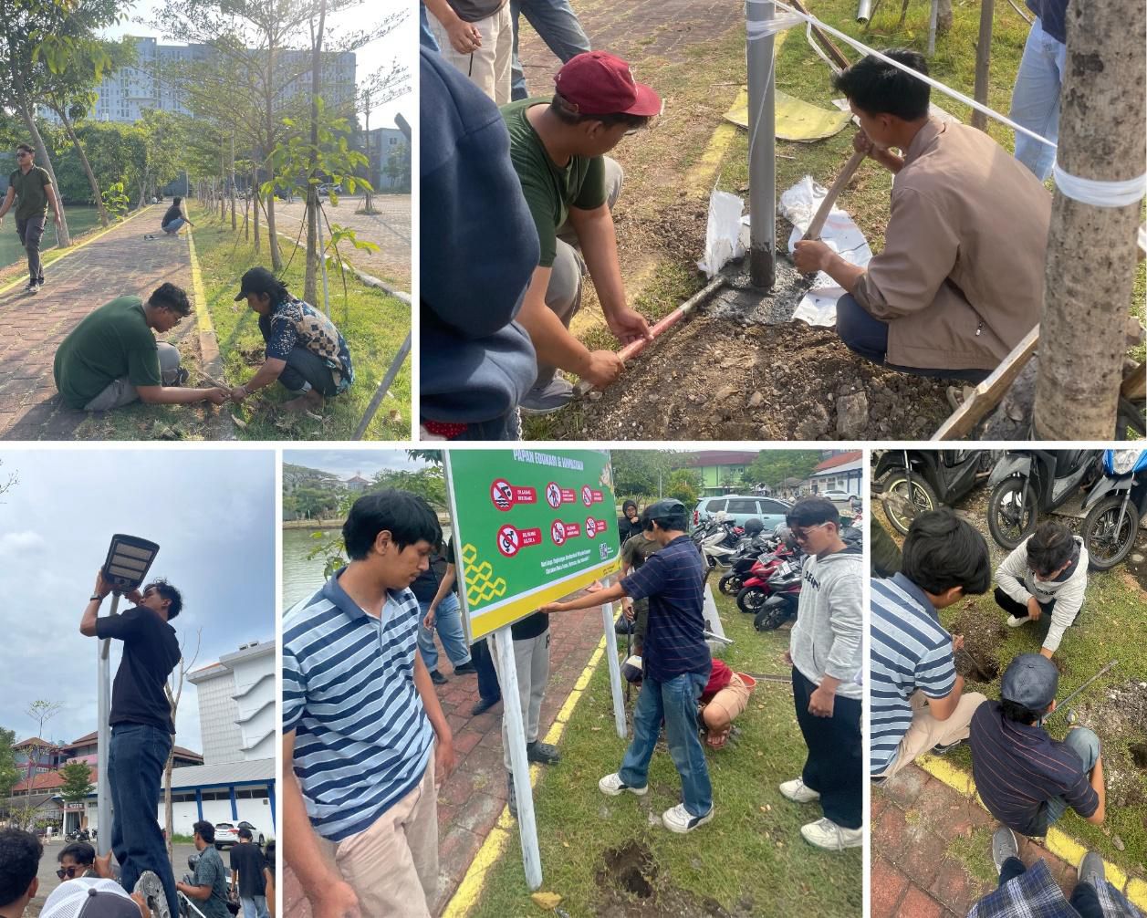 Revitalisasi Zona Danau UPNVJT: KKN Berdampak Ciptakan Infrastruktur Kampus yang Berkelanjutan.