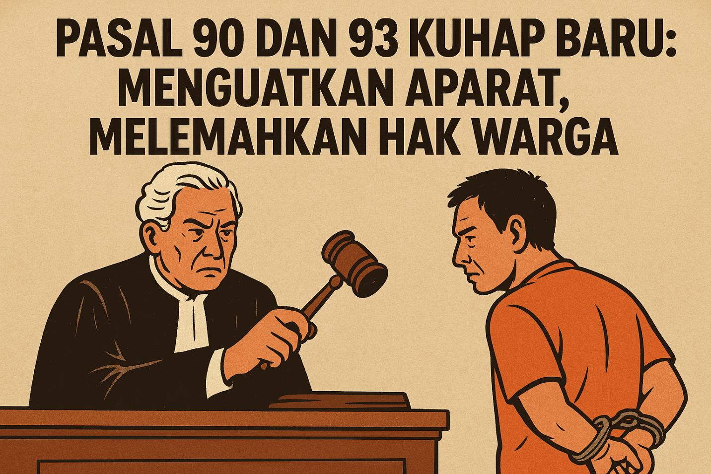 Pasal 90 dan 93 KUHAP Baru: Menguatkan Aparat, Melemahkan Hak Warga Pasal 90 dan 93 KUHAP Baru: Menguatkan Aparat, Melemahkan Hak Warga