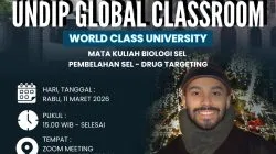 Prodi Bioteknologi UNDIP menggandeng Université de Poitiers Perancis melalui Kuliah Program UNDIP GLOBAL CLASSROOM tentang APLIKASI BIOLOGI SEL UNTUK NANODRUG DELIVERY